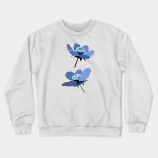 Blue Flowers Crewneck Sweatshirt